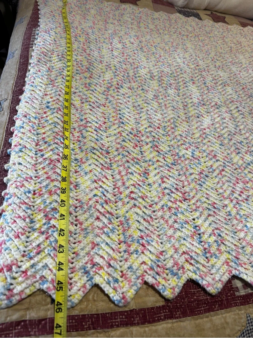 Pastel Confetti Baby Blanket/Throw - White Multicolor